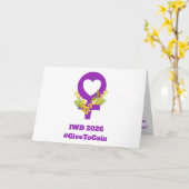 国際女性デー 2026 IWD Give To Gain カード (黄色い花)