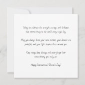 国際女性デー | 3月8日 平等 カード (裏面)