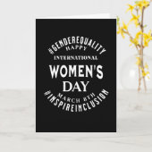 国際女性デー | 3月8日 平等 カード (黄色い花)