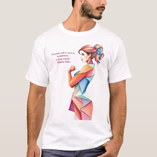 国際女性デー 3月8日 引用 Tシャツ (正面)