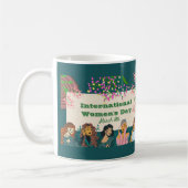 国際女性デー 3月8日 花 コーヒーマグカップ (左)