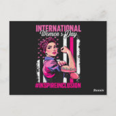 国際女性デー 3月8日 Inspire Inclusion ポストカード (裏面)