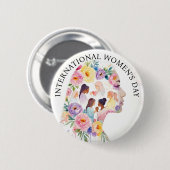 国際女性デー 3月8日 IWD 缶バッジ (正面&裏面)