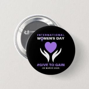 国際女性デー Give To Gain 2026 缶バッジ