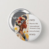国際女性デー | IWD #GivetoGain 缶バッジ (正面&裏面)