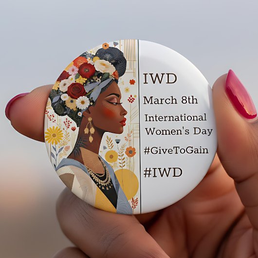 国際女性デー | IWD #GivetoGain 缶バッジ