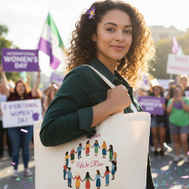 国際女性デー(Together We Rise International Women’s Day) ラージトートバッグ