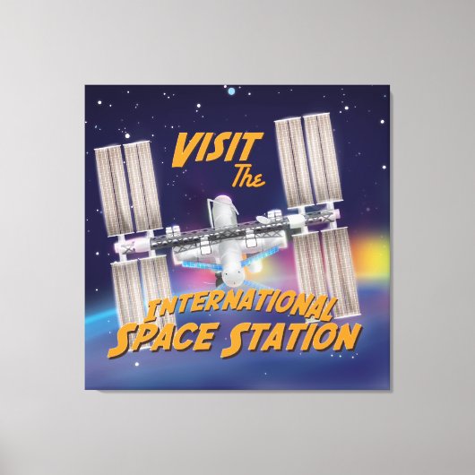 国際宇宙ステーションを訪れよう キャンバスプリント (正面)