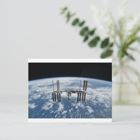 国際宇宙ステーション -- アトランティスから見た景色 ポストカード (スタンド正面)