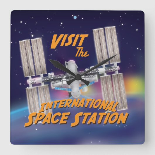 国際宇宙ステーション スクエア壁時計 (正面)