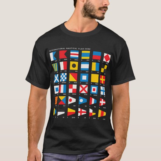 国際数字とNATOの海事旗 Tシャツ (正面)