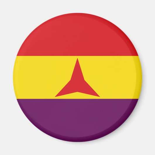 国際旅団の旗（スペイン内戦） マグネット (正面)