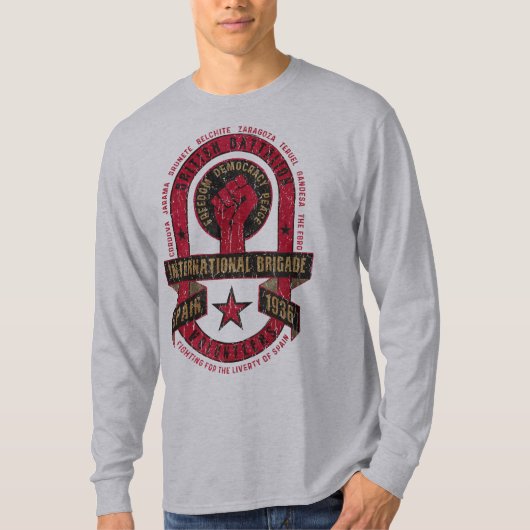 国際旅団イギリス大隊 Tシャツ (正面)