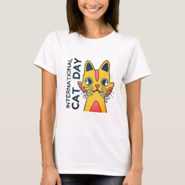 国際猫の日 かわいい猫好きTシャツ Tシャツ