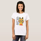国際猫の日 かわいい猫好きTシャツ Tシャツ (正面フル)