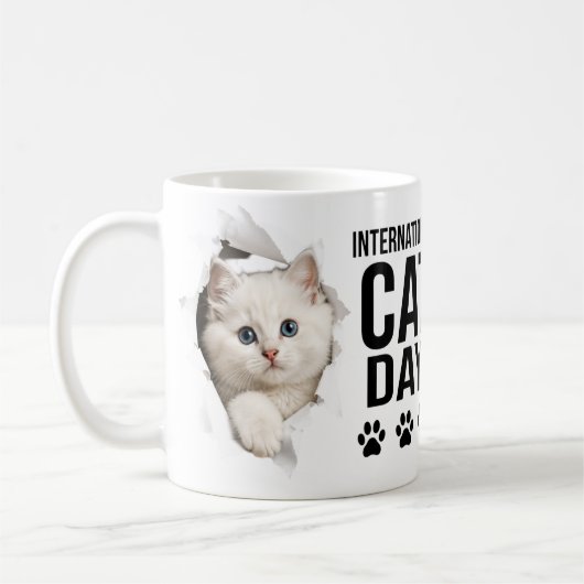 国際猫の日 記念 コーヒーマグカップ (左)