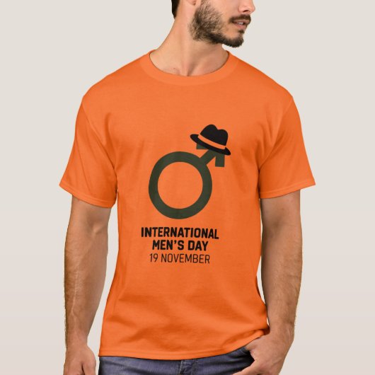 国際男性デーのデザイン Tシャツ (正面)