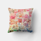 国際的なスタンプの枕 クッション (裏面)