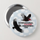 国際的なハゲタカの認識度日 缶バッジ (正面&裏面)