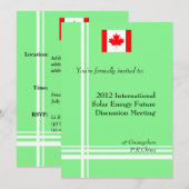 国際的なプロフェッショナルビジネスの会議 招待状 (正面/裏面)