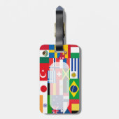 国際的な世界の国旗 ラゲッジタグ (裏面縦)