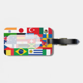 国際的な世界の国旗 ラゲッジタグ (裏面横)