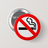 国際的な公式の記号の禁煙の印 缶バッジ (正面&裏面)
