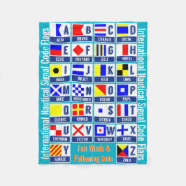 国際的な印コード旗 フリースブランケット