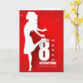 国際的な女性の日 カード (黄色い花)