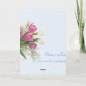 国際的な女性の日、春の花、ロシア語 カード (裏面)