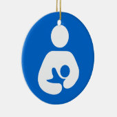 国際的な母乳で育てる記号 セラミックオーナメント (右)