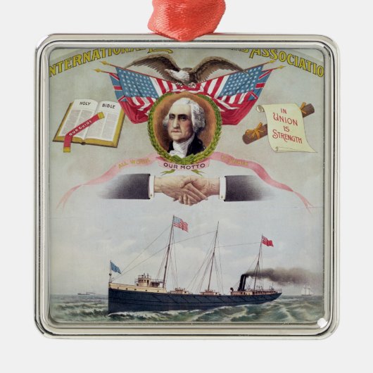 国際的な港湾労働者の連合 メタルオーナメント (正面)