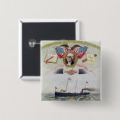 国際的な港湾労働者の連合 缶バッジ (正面&裏面)