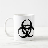 国際的な生物学的災害［有害物質］の警告を表す記号 コーヒーマグカップ (左)