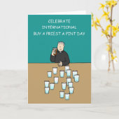 国際的な買物パイント日9月9日司祭 カード (黄色い花)