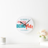 国際的にあなたである日の引用 - 壁掛け時計 ラウンド壁時計 (ホーム)