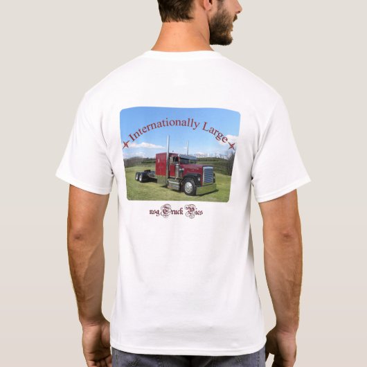 国際的に大きい(空白のな前部) Tシャツ (裏面)