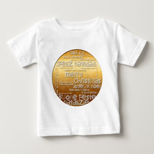 国際的クリスマスナビダードノールトドラーティー ベビーTシャツ (正面)