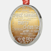 国際的クリスマスNavidad Noel Rオーナメント メタルオーナメント (左)