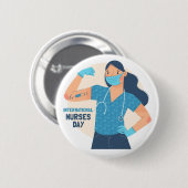 国際的ナース日 |ナースは強いクラス 缶バッジ (正面&裏面)