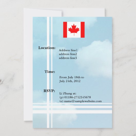 国際的プロフェッショナル総会 招待状 (裏面)