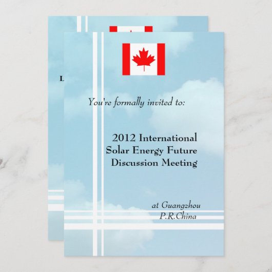 国際的プロフェッショナル総会 招待状 (正面/裏面)