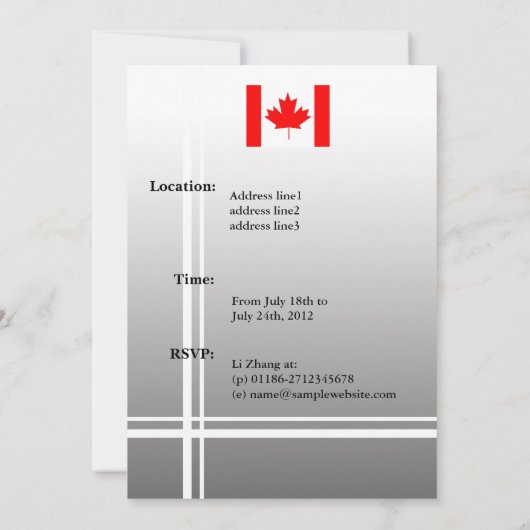 国際的プロフェッショナル総会 招待状 (裏面)