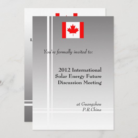 国際的プロフェッショナル総会 招待状 (正面/裏面)