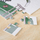 国際的レベルのcricketに家ヨークシャ「 ジグソーパズル (側面)