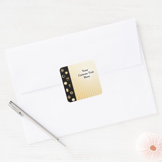 国際的信仰 スクエアシール (封筒)