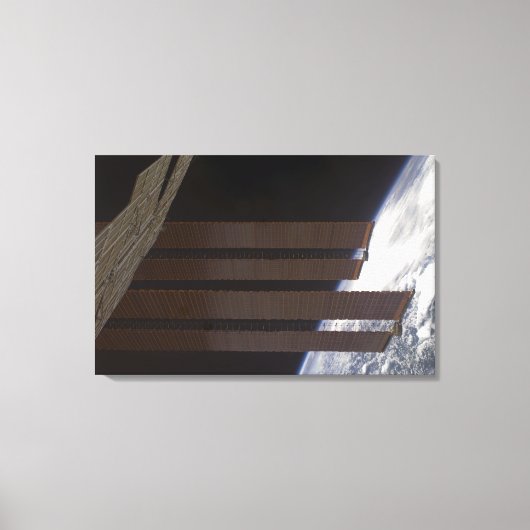 国際的宇宙ステーションのアレ太陽のアパネル キャンバスプリント (正面)