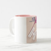 国際的宇宙ステーション宇宙アート。 ツートーンマグカップ (正面左)