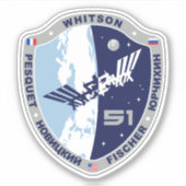 国際的宇宙駅探検隊ISS-51 シール (正面)