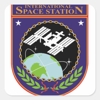 国際的宇宙・ステーションInsigniaロゴ スクエアシール